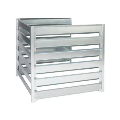 Customize  Outdoor Weatherproof Powder Coated Galvanised Steel Slatted Compost Bin