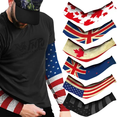 Customizable Elastic Sublimation Arm Warmer Quick Dry Athletic Sport Sleeve Sweat-Wicking Cycling Arm Sleeves Set Style