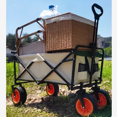 Camping 600D Thickened Oxford Cart Trolley Garden Trail Foldable Outdoor Picnic Beach Shopping OEM 150L Four-Wheel