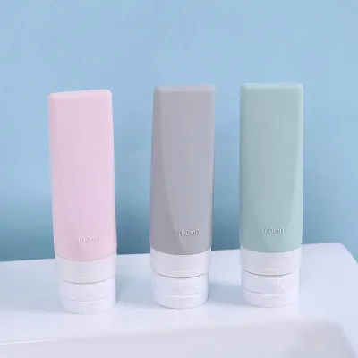 Baifu OEM 38ml 60ml Empty Shampoo Travel Size Silicone Bottles Cosmetic Tubes Travel Storage Makeup Beauty Products