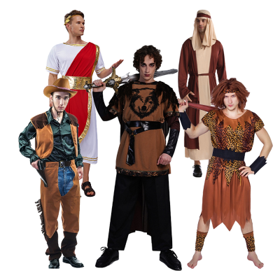 Adult Men National Costume Halloween Party Cosplay Dress Role Play Native King Carnival Costume for Adult