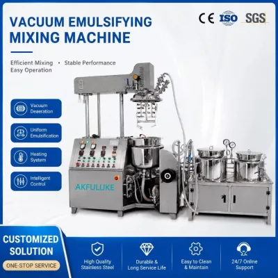 AKFULUKE Energy Saving Fully-Automatic Vacuum Homogenizer Mixer for Food Jam Jelly Processing Easy to Operate
