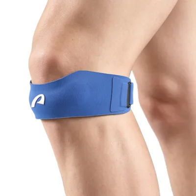 Shock Absorbing Patella Knee Strap Breathable Stretch Fabric Adjustable Dual Hook Loop Fastener Sports Knee Support