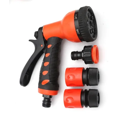 Multi Abs Plastic Garden Sprayer Fog Jet Hose Mist Water Irrigation Spray Gun Nozzle Set