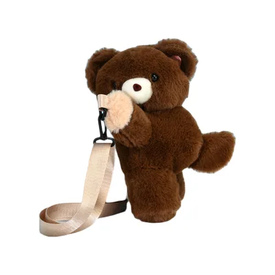 Cute Teddy Bear Backpack Durable & Cozy Faux Fur Daypack Custom Plush Backpack Soft Fuzzy Personalized School & Travel Bag