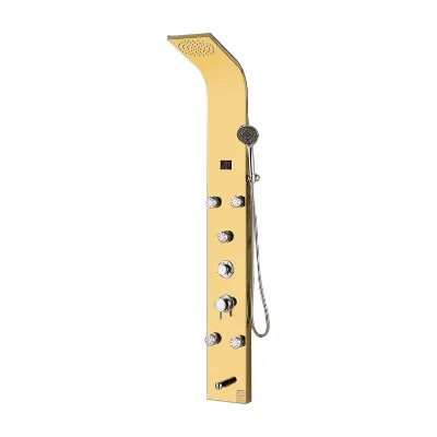 Bathroom Intelligent Induction Shower Panel 304 Stainless Steel Wall Waterfall Shower Panels with Massage Column