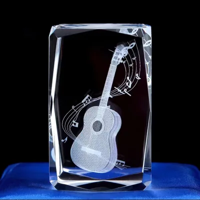 Pujiang Transparent Crystal Glass square Cube Custom 3d Laser Engraving Jesus Crystal Cube for Gift Decoration
