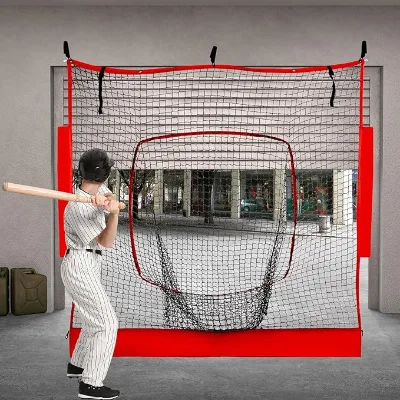 7x7 ft Softball Practice Baseball Hitting Softball Pitching Replacement with Adjustable Straps for Garage Only Net