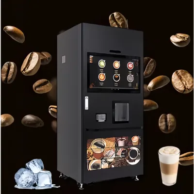 Commercial Operated Automatic Coffee Vending Machine Cold and Hot for Outdoor Public Use