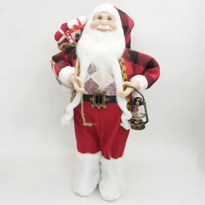 Wholesale Christmas Holiday Atmosphere Photo Props Big Size Bell Santa Claus Dancing