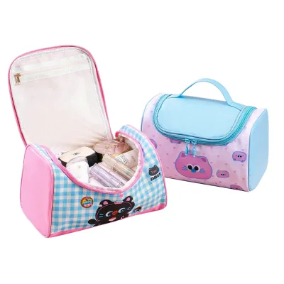 DICHOS Factory Direct Selling Simple Pattern PVC Makeup Bag with Zipper for Cosmetics on Trips
