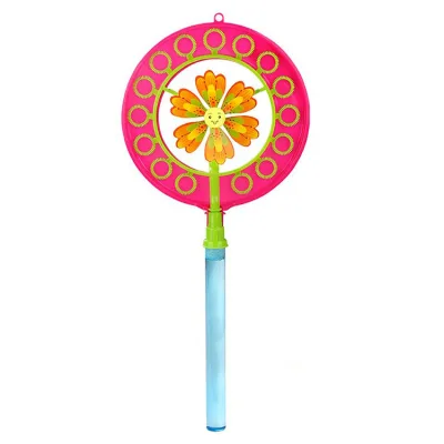 Small Windmill Blowing Bubble Rod Multi-hole Children's Colorful Manual Bubble Blower Toy Outdoor Stall Hand-held Windmill