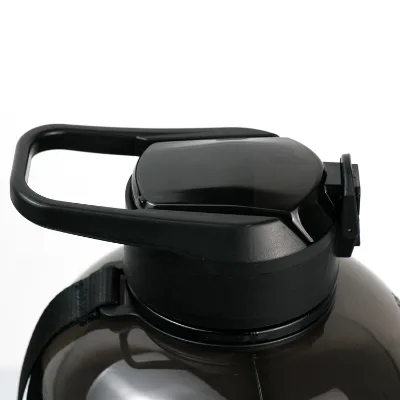 Water Jar 1.3 Liter Plastic, Plastic Flexible Water Bottles with Logo, Water Jug Large Adult with Straw and Handle