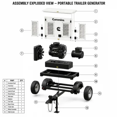 Safety EAC EPA Certified 150 Kva 160kva 200kva 250 Kva 300kva Water Cooled Cummins Diesel Generator Set with Stanford Generator