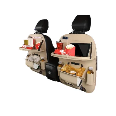 Multifunctional Car Seat Back Storage Bag with Flat BracketNew Design Car Hanging Travel Storage BagNew Bestseller