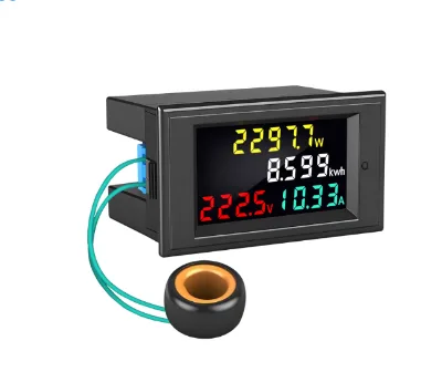 D85-3051AG Single Phase DC Voltmeter and Ammeter Measure Current and Voltage Dual Display 0-600V