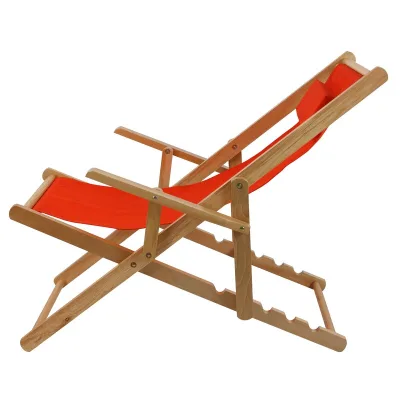 Wood Deckchair Outdoor New Multi-Purpose Folding Portable Wooden Beach Fishing Chair
