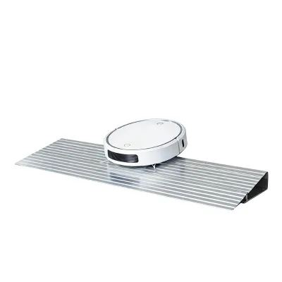 Silver Aluminum Modular Self-Supporting Threshold Ramp