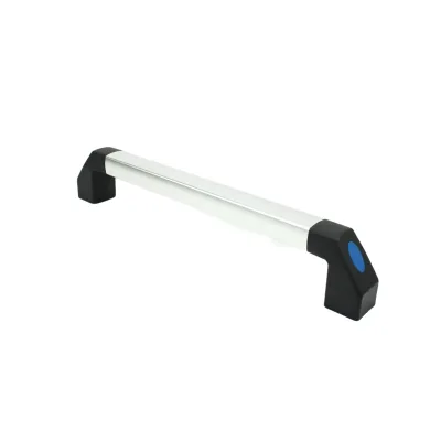 Industrial Aluminum Square Tube Bridge Pull Handle D Shape Grip Recessed Bolt Mount for CNC Machine Center Cabinet Electrical