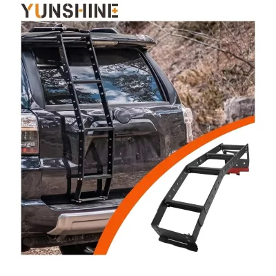 4x4 Offroad Car Black Aluminum Tail Gate Ladder Rear Gate Ladder for 4Runner 2010-2022