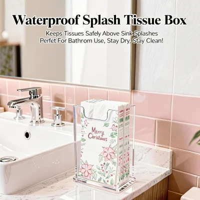 Acrylic Disposable Towel Holder Waterproof Splashproof Freestanding Napkin Rack for Bathroom Guest Towels Kitchen