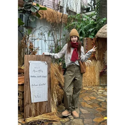 Summer wholesale clothing Casual streetwear Pants Classic Wash Mid Zipper Fly Women cargo pants women Women's Pants