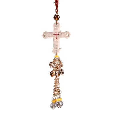 Crystal Cross Car Pendant Car Interior Hanging Ornament Pendant
