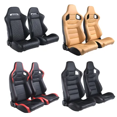 Car Sport Seat Modification with Slide Rails, Racing Modified Car, E-sports Simulation Driving Seat, Metal Frame, Universal