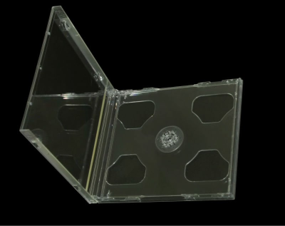 Magnetic 10.4mm Storage Double Cd Case 2CD Plastic Box Small Clear Cd Jewel Case for 2 Disc