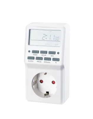 EU Schuko Digital Timer Socket 16A 230V 7- Day Weekly Programmable Timer Switch With Children Protector Large LCD BNE-50/G87