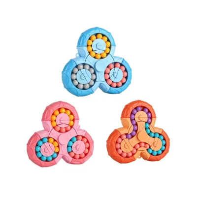 Low Price Decompression Fingertip Rotating Magic Bean Cube Fidget Spinner Toy Fidget Gyro for Kids and Adults Stress Relief Toys