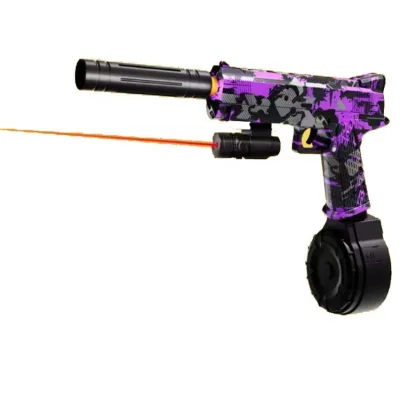43CM P1911 Rechargeable Speed Automatic Splatter Ball Gun Electric Gel Ball Blaster with Gel Bullet for Boys