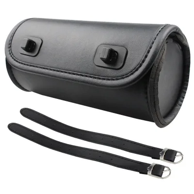 Waterproof PU Leather Motorcycle Saddlebags Front Fork Tool Bag Luggage for Harley Chopper Bobber Cruiser Sportster XL 883 1200
