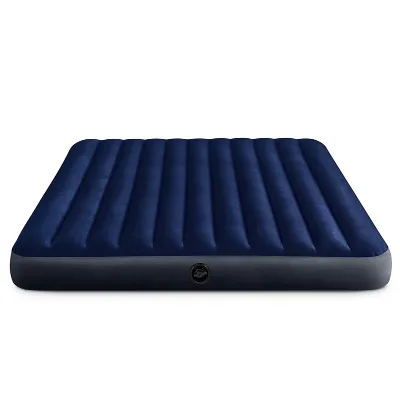 INTEXs 64417ED Dura-Beam Deluxe Comfort-Plush High-Rise Air Mattress: Fiber-Tech Queen Size Built-in Electric Pump