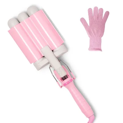 Best Customized LCD Curling Iron Flat Irons for Curls Hair Curlers Rollers Metal Hair Curler Ladies 3 Barrel Hair Curler Iron