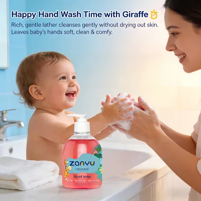 Private Label Gentle Kids Hand Wash Moisturizing Antibacterial Liquid Soap Natural Aloe Vera Infused Plastic Bottle Refreshing