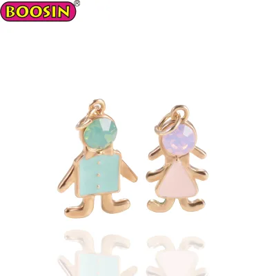 Direct Supply Enamel Boy and Girl Children's Gender Charm Pendants