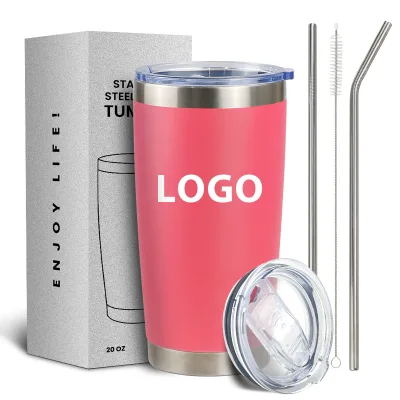 Wholesale Custom Print Double Wall Stainless Steel Tumbler Cup Vaccum Drink Tumbler 20Oz Milk Coffee Cup Classic Mugs With Lid