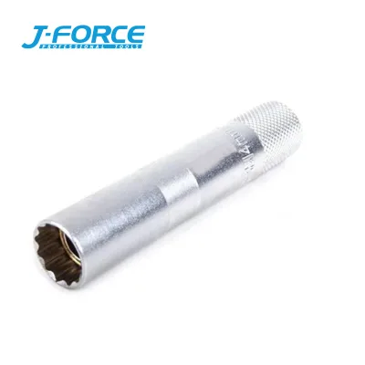 3/8'' 3pcs Car Repair Tools Customize OEM/ODM Bi-Hexagon 12pt 14mm Long Magnetic Spark Plug Socket