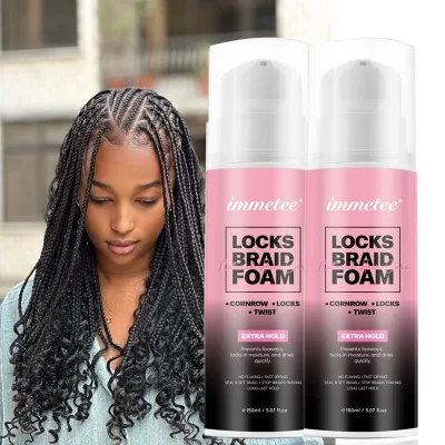 Braid Hair Mousse Styling Foam Extra Hold Private Label Moisturizing Hair Mousse for Braids