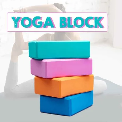 Eco-Friendly Bundle Recycled Customize 2 Pack Blue Black Gold Eva Foam Yoga Cushion Brick Block Set Half Round Eva Yoga Block