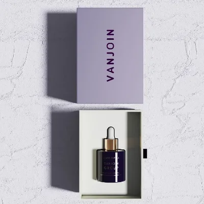 Premium Box Packaging for Beauty Brands Matte Finish Single Bottle Drawer Box for Serum Essential Oil Protective Packaging