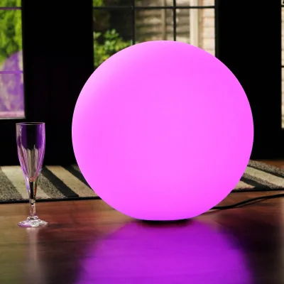 IP65 Rated USB Rechargeable LED Solar Ball Light Garden Table Lamp for Outdoor Halloween Decorative Plastic Led Lights