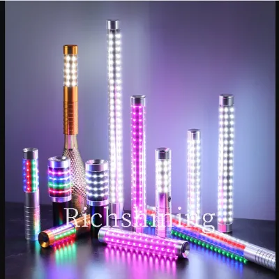 Rechargeable LED Strobe Baton for Flash Sparkler Stick Durable Aluminum Alloy Running Light Strobe Effect Indoor Use for Party