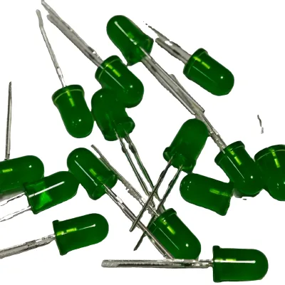 5mm Green Light Led in Diodes Green Diffused Pure Wholesale 525nm Led ChipsFactory Outlet Low Power 0.06w 1.8-2.2v