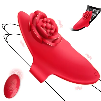 Silicone Red Mini Finger Vibrator Adult Sex Toys Wearable Panty Toys Massage Clitoral Sex Adult