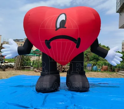 Custom Made Inflatable Helium Balloon, Giant Red Inflatable Heart Shaped Balloons for Decoration