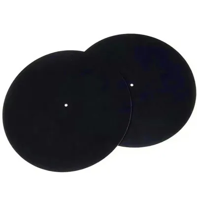 Support Custom Polyester RECORD FELT SLIPMAT BLACK