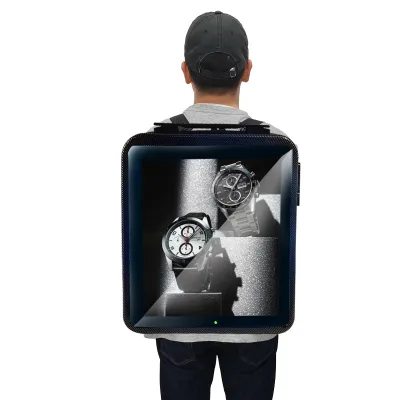 Custom Backpack Manufacturer Factory Luminous Player Wholesale Multifunction LCD Backpack Screen LCD Backpack Takeaway Player