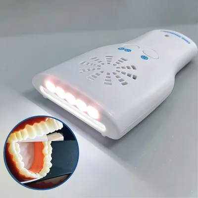 XIEJIAN Dental Laboratory Electronic Reflector Stainless Steel Automatic Anti-fog LED Illuminated Rechargeable Class I Oral